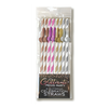 Little Genie Productions Glitterati Decorative Tall Party Straws Metallic Set 8pcs Gold &amp; Sidabrinis