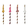 Little Genie Productions Glitterati Party Straws Set - Metallic Stripe, Assorted Colors, 8 pcs