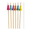 Little Genie Productions Kheper Games Party Picks Bamboo Set 6pcs - Humorous Topper 18cm