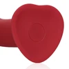 Loveline By Shots Non-Phallic Vibrating Dildo - Large - Raspberry Raudona
