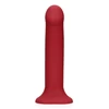 Loveline By Shots Non-Phallic Vibrating Dildo - Large - Raspberry Raudona