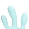 Loveline By Shots Mėlyna Three-In-One Liquid Silicone Vibrator - Breezy Mėlyna