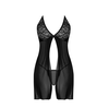 Magic Silk Exposed Babydoll L/XL Juodas - Lace &amp; Mesh Open Back Set