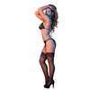 Magic Silk Exposed Lace Bra &amp; Garter Set Juodas L/XL Adjustable Fit