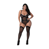 Male Power Magic Silk Phoenix Diamond Mesh Teddy with Chains &amp; Studs 2X Juodas