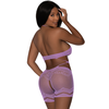 Magic Silk Seamless Lavender Romper High Neck Cut-Out One Size