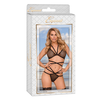 Magic Silk Exposed Set Juodas - Adjustable Strappy Bra &amp; Thong L/XL