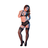 Magic Silk Exposed Triangle Bra &amp; Cheeky Brief Set S/M Juodas Lace