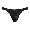 Male Power Satin Spandex Bong Thong L/XL Juodas Comfort Fit