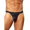 Male Power Satin Spandex Bong Thong L/XL Juodas Comfort Fit