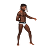 Male Power Modal Rib Comfort Bong Thong S/M Baltas - Soft Elastic Waistband