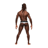 Male Power Modal Rib Comfort Bong Thong S/M Baltas - Soft Elastic Waistband