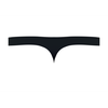 Male Power Satin Spandex Comfort Fit Thong S/M Juodas