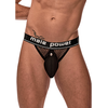 Male Power Cock Pit Net Jockstrap S/M Juodas with Removable Pouch
