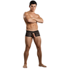Male Power Stretch Lace Short S/M Juodas - Open Style Lingerie Briefs