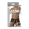 Male Power Stretch Lace Short S/M Juodas - Open Style Lingerie Briefs