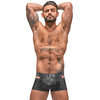 Male Power Check'd Mate Cutout Shorts XL Juodas Stylish Mesh Design
