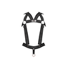 Male Power Elastic Harness Juodas Adjustable Studded One Size