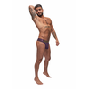 Male Power Avant-Garde Enhancer Thong L/XL Violetinė Collage Waistband