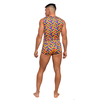 Male Power Pride Fest Fitness Tank Top S Rainbow Herringbone