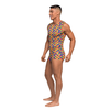 Male Power Fitness Tank XL Rainbow Herringbone Breathable Top