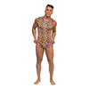 Male Power Fitness Tank XL Rainbow Herringbone Breathable Top