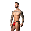 Male Power Hot Mesh Jockstrap L/XL Raudona-Juodas Comfort Fit
