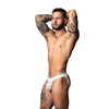 Male Power Soo Cumfy Jock S/M Marble Baltas - Modal Comfort Underwear