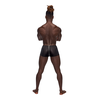 Male Power Landing Strip Mini Short XL - Matte Onyx Accent Underwear