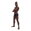 Male Power Landing Strip Mini Short XL - Matte Onyx Accent Underwear