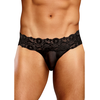 Male Power Micro Thong S/M Juodas Lace Mesh - Comfort Waistband