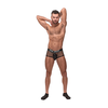 Male Power x Boneyard Juodas Short Boxer with Raudona Silicone Ring L