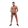 Male Power x Boneyard Juodas Short Boxer with Raudona Silicone Ring L