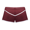 Male Power Sport Mesh Mini Short L Burgundy - Athletic Breathable Design