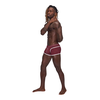 Male Power Sport Mesh Mini Short L Burgundy - Athletic Breathable Design