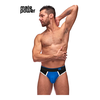 Mėlyna Male Power Retro Sport Panel Thong S/M Juodas-Mėlyna, Contrasting Details