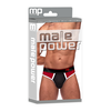 Male Power Panel Thong S/M Juodas/Raudona Retro Sport Design