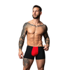 Male Power Hot Mesh Pouch Short XL Juodas/Raudona Breathable Micro Mesh