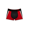 Male Power Addicted Retro Sport Panel Shorts S Cotton Blend Navy-Baltas