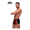 Male Power Addicted Retro Sport Panel Shorts S Cotton Blend Navy-Baltas