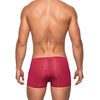 Male Power Seamless Sleek Mini Short S Raudona Wine Low Rise Comfort