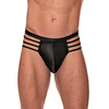 Male Power Cage Matte Thong L/XL Juodas - Strappy Comfort Design