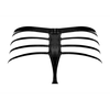 Male Power Cage Matte Thong L/XL Juodas - Strappy Comfort Design