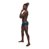 Male Power Uplift Mini Short S Juodas Satin Waistband Comfort Fit