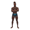 Male Power Uplift Mini Short S Juodas Satin Waistband Comfort Fit