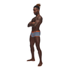 Male Power Uplift Mini Short XL Pilkas - Supportive Satin Waistband