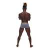 Male Power Uplift Mini Short XL Pilkas - Supportive Satin Waistband
