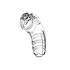 ManCage Model 06 Polycarbonate Chastity System 14 cm Transparent