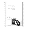 Mancage Model 18 Silicone Chastity Device with Split Strap 9 cm Juodas