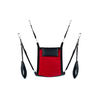 Mr Sling Kinklab Raudona Rectangular Canvas Sling 4-Point System with Foot Supports